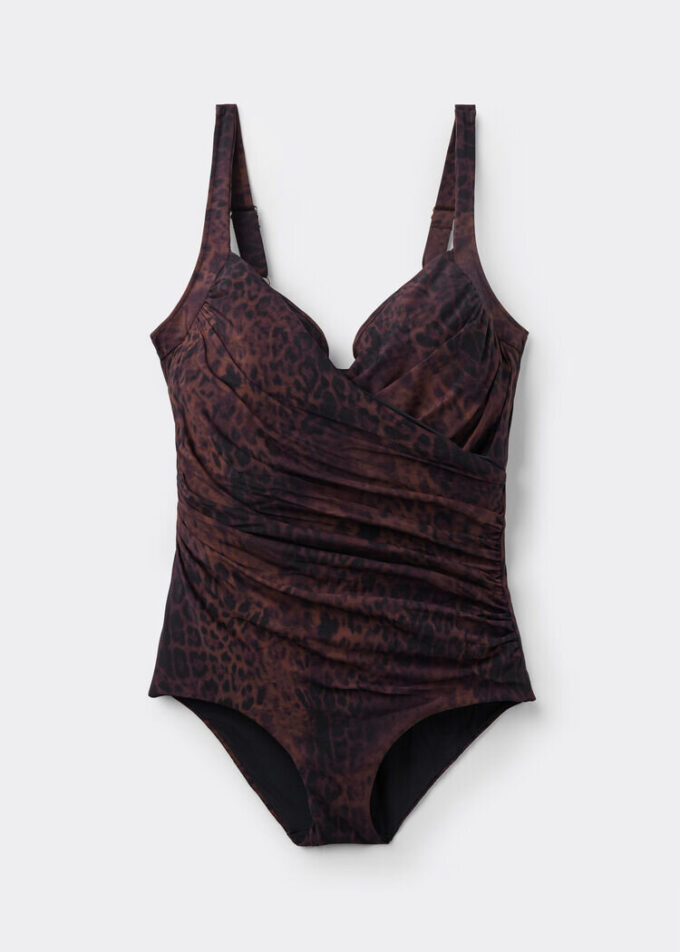 Slimming One-Piece Swimsuit Dark Animalier Slimming One-Piece Swimsuit Dark Animalier