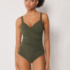 Slimming One-Piece Swimsuit Elegant Draping Slimming One-Piece Swimsuit Elegant Draping