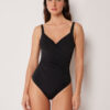 Slimming One-Piece Swimsuit Elegant Draping Slimming One-Piece Swimsuit Elegant Draping