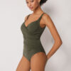 Slimming One-Piece Swimsuit Elegant Draping Slimming One-Piece Swimsuit Elegant Draping