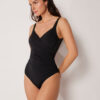 Slimming One-Piece Swimsuit Elegant Draping Slimming One-Piece Swimsuit Elegant Draping