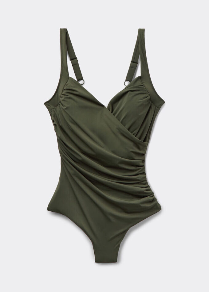 Slimming One-Piece Swimsuit Elegant Draping Slimming One-Piece Swimsuit Elegant Draping