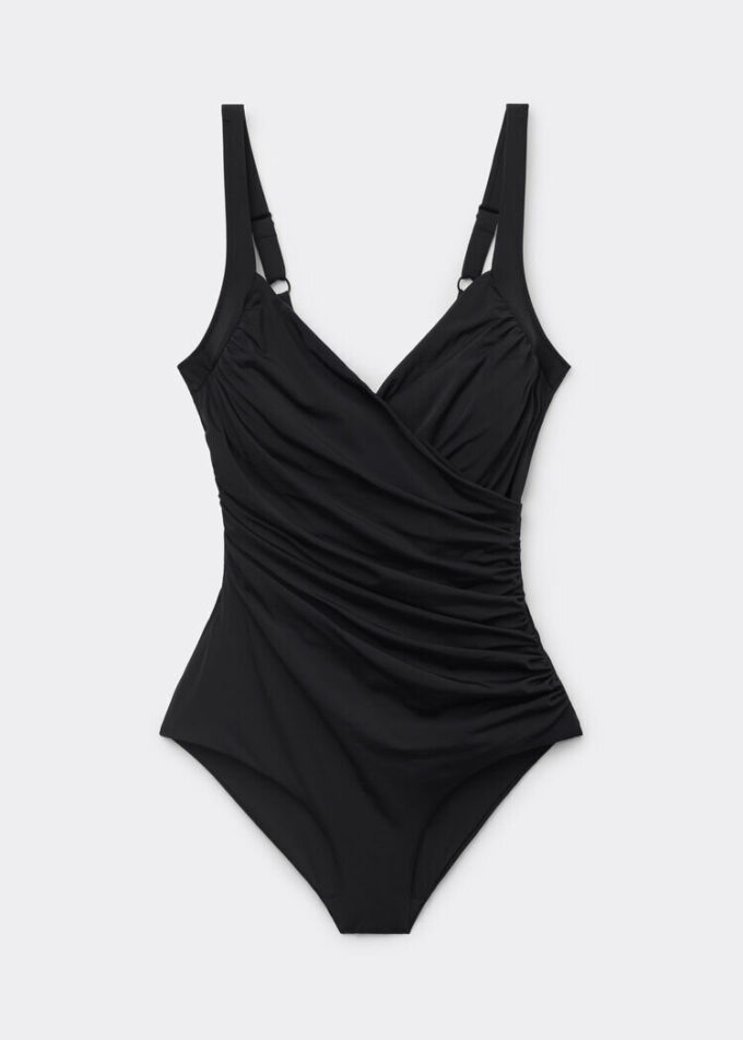 Slimming One-Piece Swimsuit Elegant Draping Slimming One-Piece Swimsuit Elegant Draping