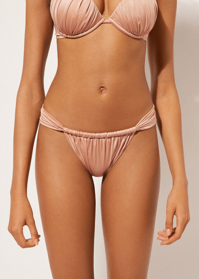 String Brazilian Swimsuit Bottom Shiny Satin String Brazilian Swimsuit Bottom Shiny Satin