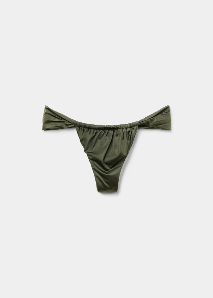 String Brazilian Swimsuit Bottom Shiny Satin String Brazilian Swimsuit Bottom Shiny Satin