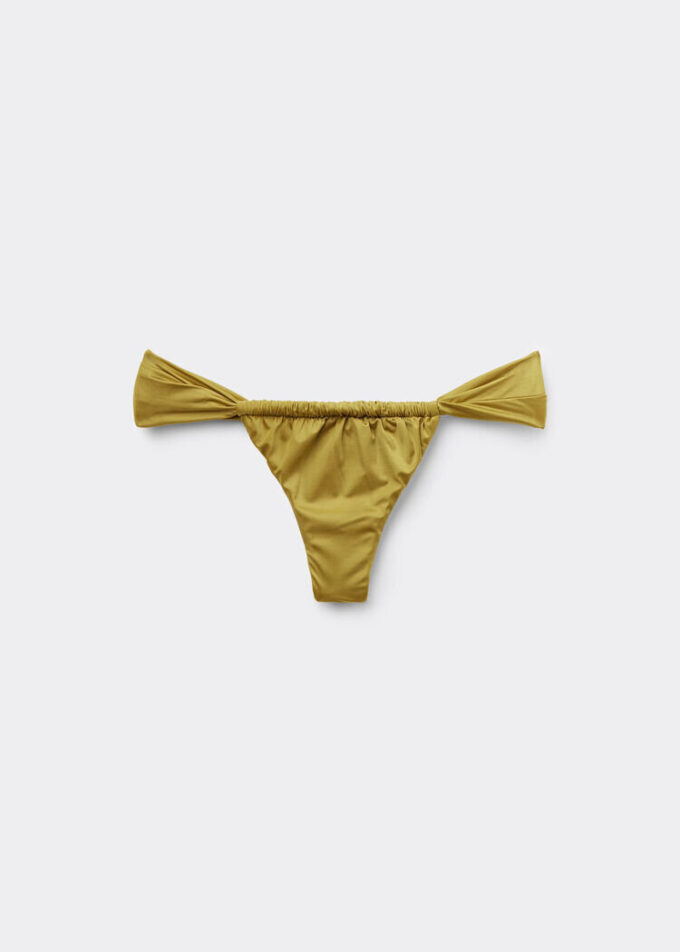 String Brazilian Swimsuit Bottom Shiny Satin String Brazilian Swimsuit Bottom Shiny Satin
