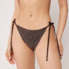 String Swimsuit Bottom Brown Glitter