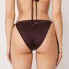 String Swimsuit Bottom Brown Glitter