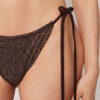 String Swimsuit Bottom Brown Glitter