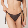 String Swimsuit Bottom Brown Glitter