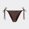 String Swimsuit Bottom Brown Glitter