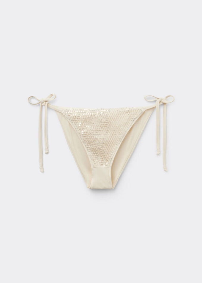 String Swimsuit Bottom Sequin Net String Swimsuit Bottom Sequin Net