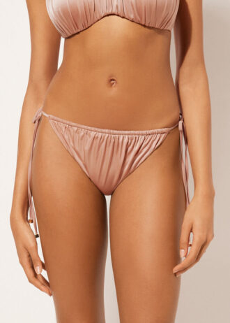String Swimsuit Bottom Shiny Satin