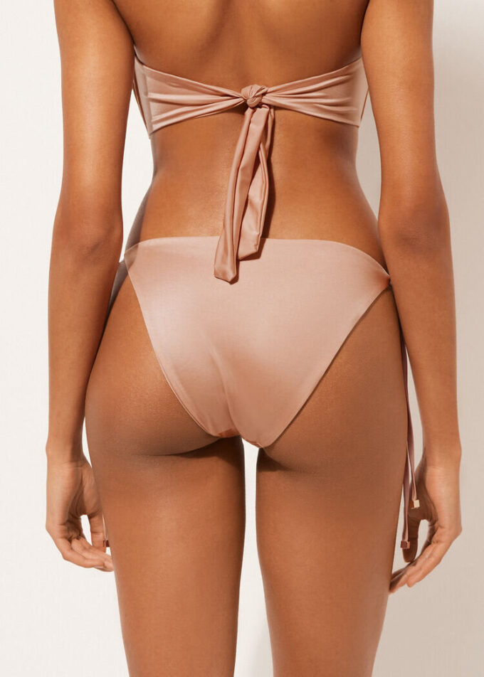 String Swimsuit Bottom Shiny Satin String Swimsuit Bottom Shiny Satin