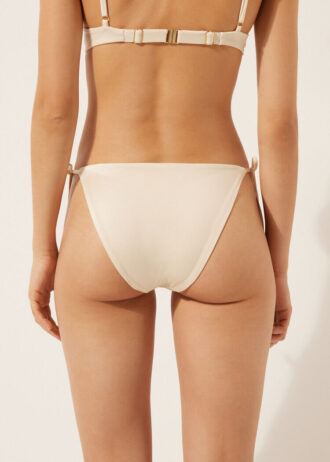 String Swimsuit Bottom Shiny Satin