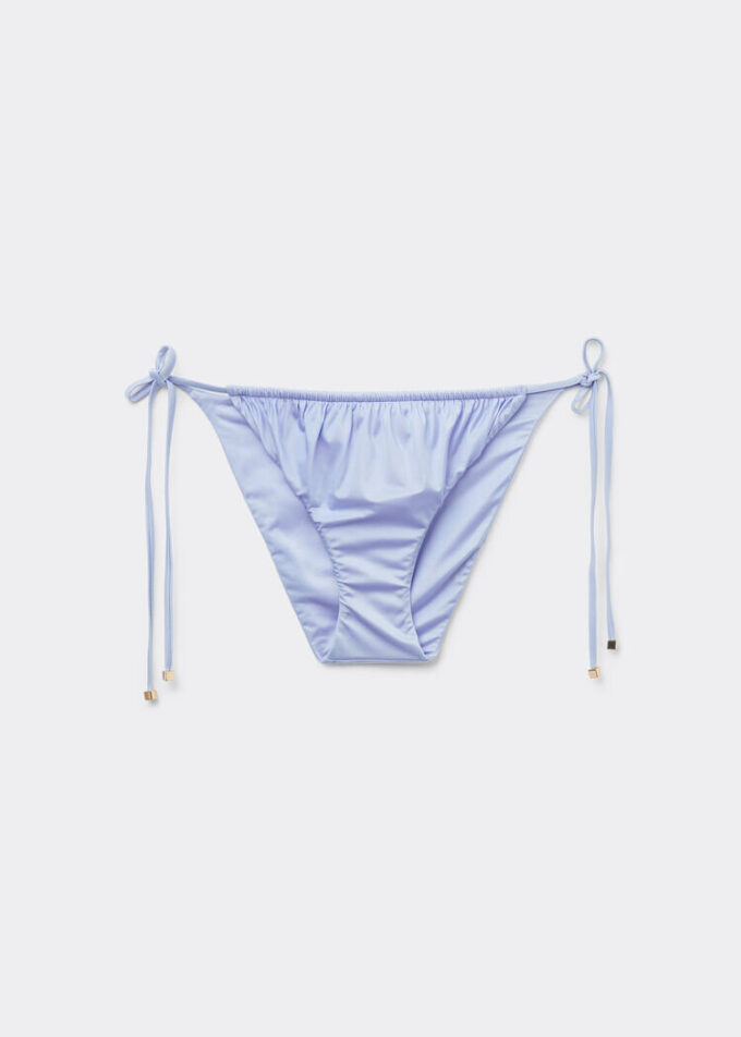 String Swimsuit Bottom Shiny Satin String Swimsuit Bottom Shiny Satin