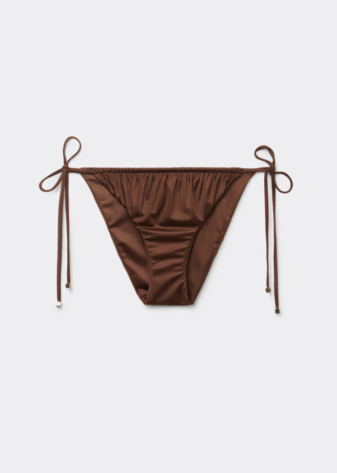 String Swimsuit Bottom Shiny Satin String Swimsuit Bottom Shiny Satin
