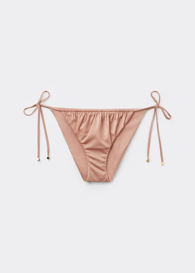 String Swimsuit Bottom Shiny Satin String Swimsuit Bottom Shiny Satin