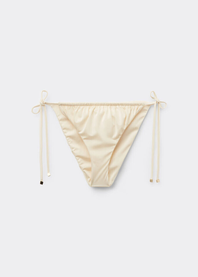 String Swimsuit Bottom Shiny Satin String Swimsuit Bottom Shiny Satin
