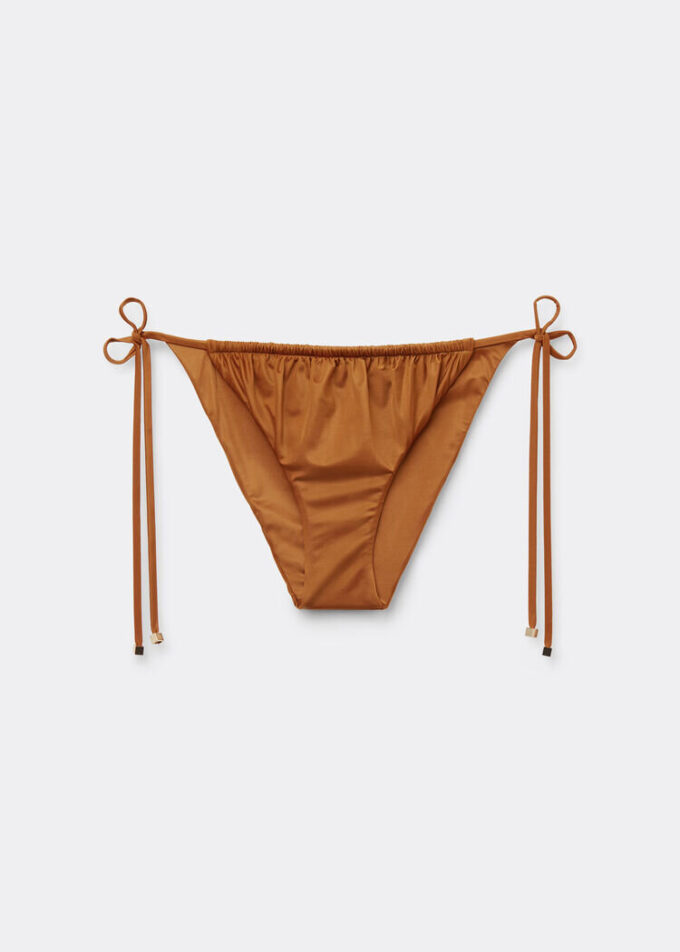 String Swimsuit Bottom Shiny Satin String Swimsuit Bottom Shiny Satin