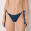 String Swimsuit Bottoms Crinkle Waves