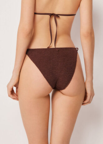 String Swimsuit Bottoms Crinkle Waves