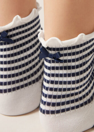 Stripe and Bow Socks