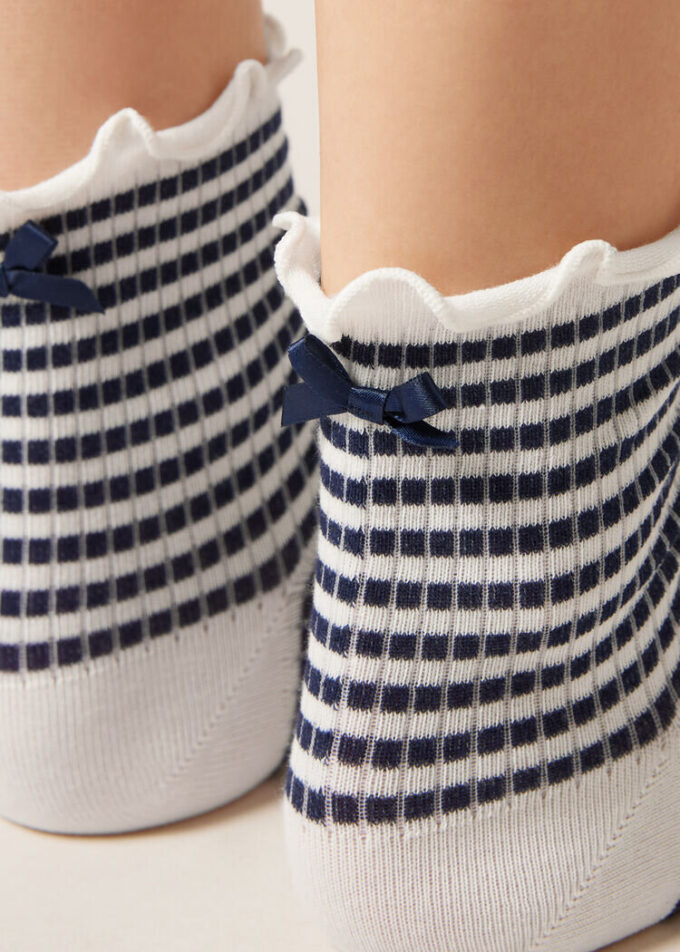 Stripe and Bow Socks Stripe and Bow Socks