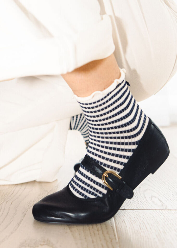 Stripe and Bow Socks Stripe and Bow Socks