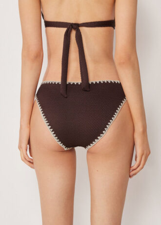 Swimsuit Bottom Bicolor Embroidery