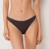 Swimsuit Bottom Bicolor Embroidery