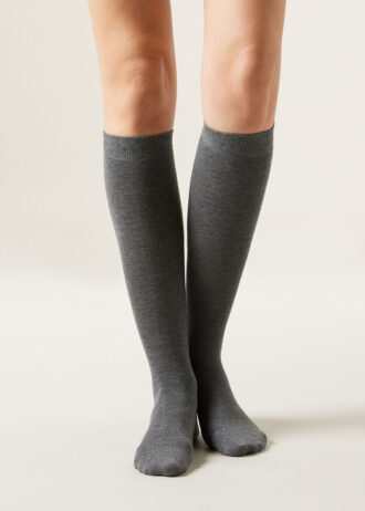 Tall Satin Cotton Socks