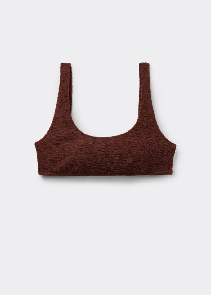 Tank-Style Swimsuit Top Crinkle Waves