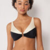 Tank-Style Swimsuit Top Elegant Bicolor