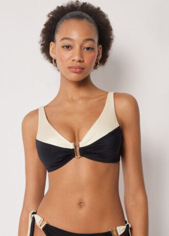 Tank-Style Swimsuit Top Elegant Bicolor