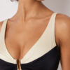 Tank-Style Swimsuit Top Elegant Bicolor