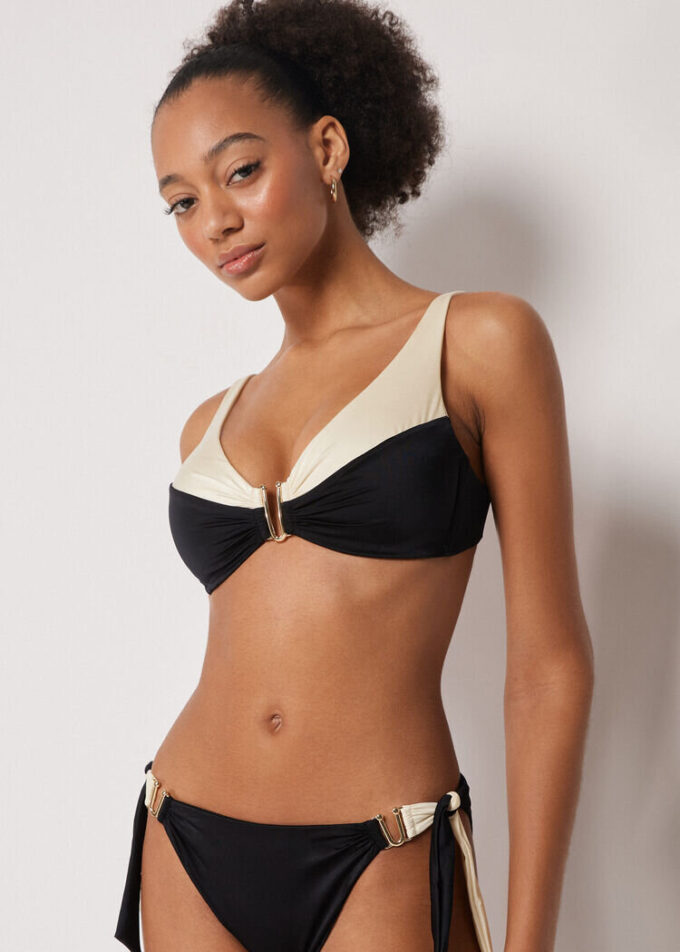 Tank-Style Swimsuit Top Elegant Bicolor