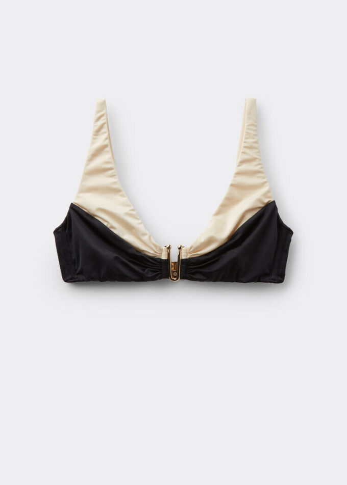 Tank-Style Swimsuit Top Elegant Bicolor