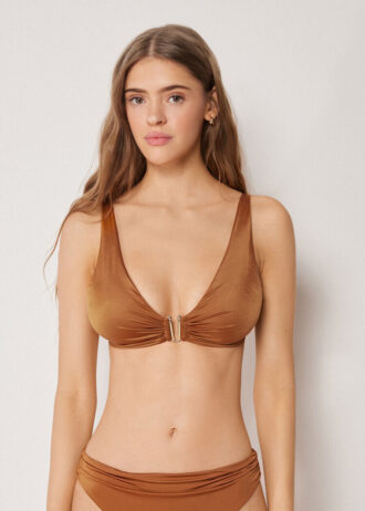 Tank Swimsuit Top Shiny Satin