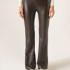 Thermal Flared Pants with Coated Effect Thermal Flared Pants with Coated Effect