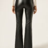 Thermal Flared Pants with Coated Effect Thermal Flared Pants with Coated Effect