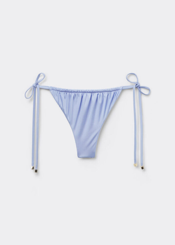 Thong Swimsuit Bottoms Shiny Satin Thong Swimsuit Bottoms Shiny Satin