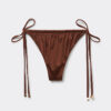 Thong Swimsuit Bottoms Shiny Satin Thong Swimsuit Bottoms Shiny Satin