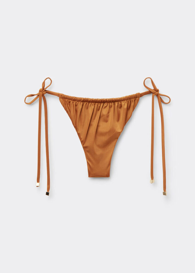 Thong Swimsuit Bottoms Shiny Satin Thong Swimsuit Bottoms Shiny Satin
