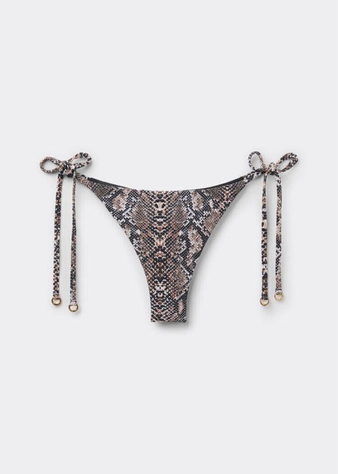 Tied Brazilian Swimsuit Bottom Classic Snake Tied Brazilian Swimsuit Bottom Classic Snake