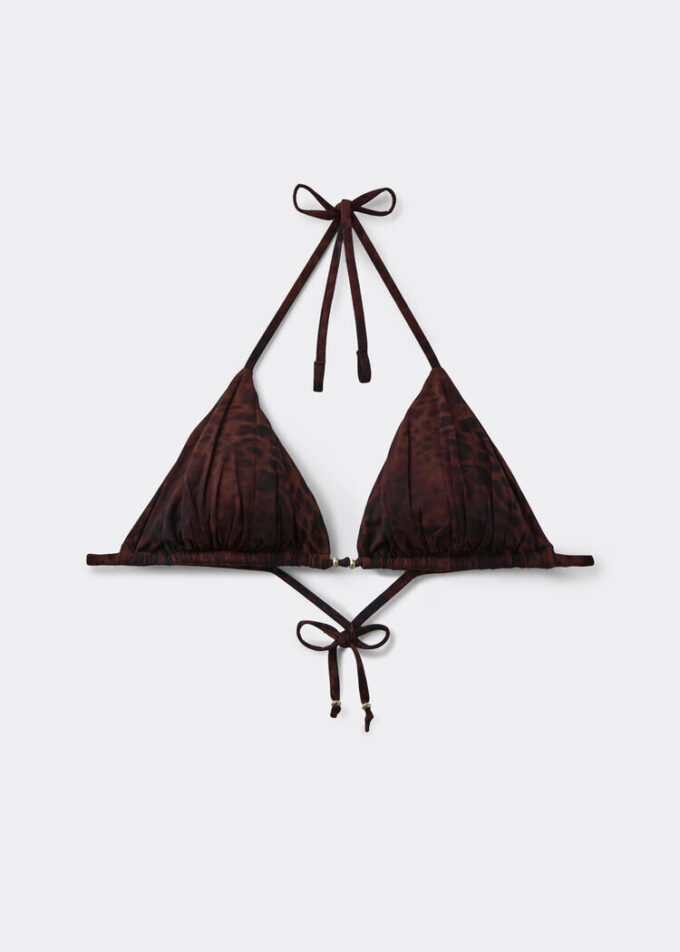 Triangle Bikini Top Dark Animalier