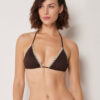 Triangle Swimsuit Top Bicolor Embroidery Triangle Swimsuit Top Bicolor Embroidery