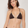 Triangle Swimsuit Top Bicolor Embroidery Triangle Swimsuit Top Bicolor Embroidery
