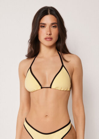 Triangle Swimsuit Top Bicolor Piping