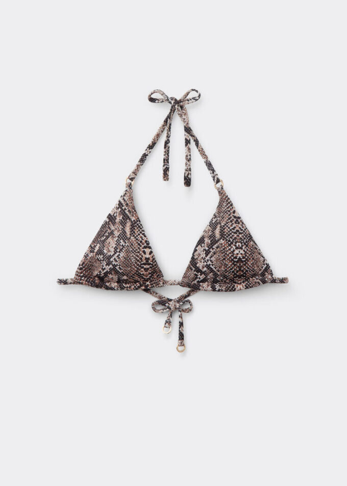 Triangle Swimsuit Top Classic Snake